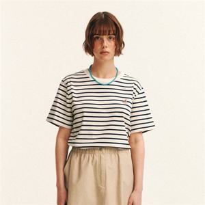 캉골 우먼스 에센셜 스트라이프 티셔츠 2767 네이비 (KREWST27670) 379496