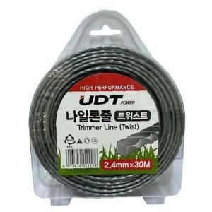 UDT 예초기 액세서리 나일론줄 2.4mm-30M(트위스트 사각형) 예초날