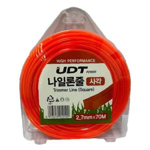 UDT 예초기 액세서리 나일론줄 2.7mm-70M(사각형) 예초날