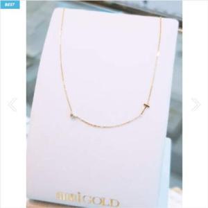 미니골드14K 디얼마이 이니셜다이아 목걸이 NONM4017-T