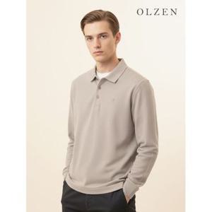 [올젠]남성 트윌 조직 카라 긴팔티_ZOF4TT1307