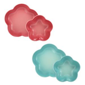 [르크루제] 레인보우 플라워디쉬 2P세트