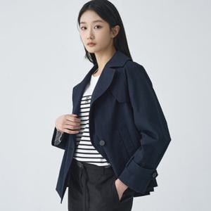 [지센] 여성 스판 숏 트렌치 코트 LFCAO291_DN