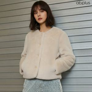 [ab.plus] 골드버튼 페이크퍼 자켓 (LSA1MF32A)