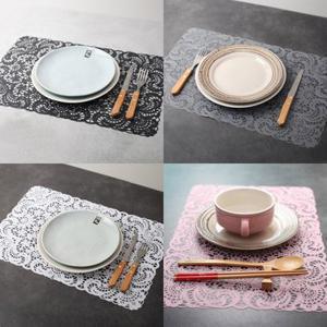 구디푸디 [체험특가] 북유럽감성 러블리 레이스 식탁 매트 4장세트 테이블 호텔 플레이팅