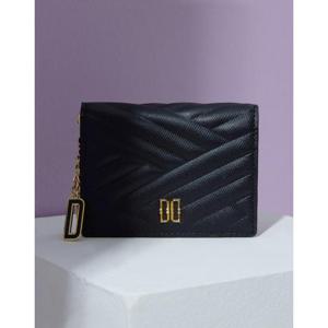 [닥스ACC][선물포장/쇼핑백동봉][CARLISLE] 블랙 퀼팅 로고 참장식 반지갑 DCWA2F218BK