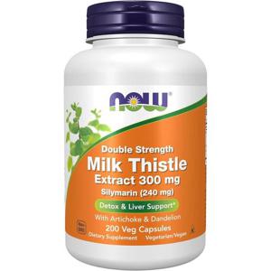 해외배송 NOW Foods 나우푸드 더블 스트랭스 밀크시슬 300mg 실리마린 240mg 베지캡슐 200정 Milk Thistle