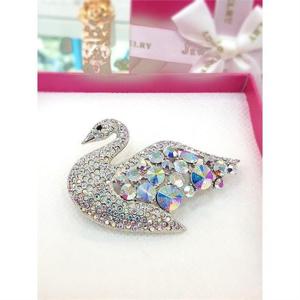 로뎀 세이브존05 Premium Eleganc 스와로브스키 백조 브로치 RDA23010194