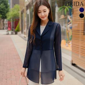 [드리다]드리다 여성 여름 슬림핏 빅사이즈 시스루 쉬폰 긴팔 정