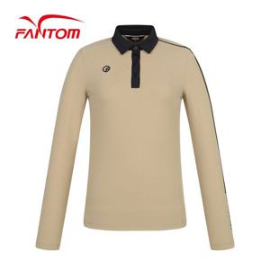 [팬텀] 여성 기모 라인 포인트 카라 긴팔 티셔츠