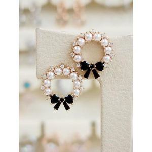 볼라레 세이브존03 리본진주리스은침귀걸이 SSS1362