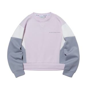 [인터크루]우먼스 시밀러 블록 크롭 맨투맨 핑크 ITY1TM56APK