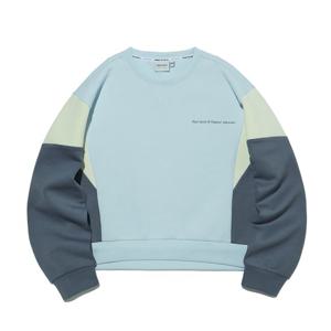 [인터크루]우먼스 시밀러 블록 크롭 맨투맨 S블루 ITY1TM56ASB