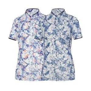 [콜핑]LD08 여성 여름 플라워프린팅 냉감 반팔집업 등산티 KTT4870W