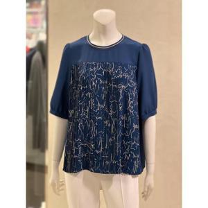 벨리시앙 세이브존01 밴딩넥  니트 플리츠 블라우스(2color) BL3203