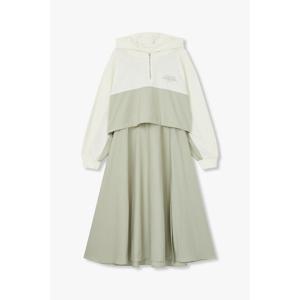 [보브]저지 후드 레이어드 원피스 7154337003