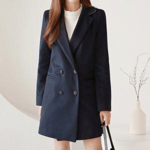 [한정/특가]모던 더블버튼 카라배색 코트_O2212CT901D