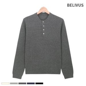 [빌리버스]빌리버스 남자 니트 헨리넥 골지 긴팔 티셔츠 BRE057