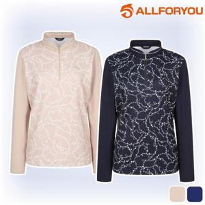 올포유 반집업 티셔츠 겨울티셔츠 긴팔 신축성 여성