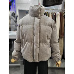 밸리걸 세이브존01 하이넥 스트링 그레이 푸퍼 패딩 점퍼 221300