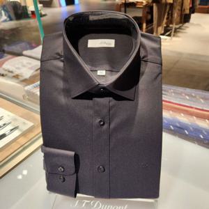 듀퐁셔츠 SE5SM21LS311SBK 컴포터블 라인 착용감이 좋은 스트레치 블랙 슬림 핏 셔츠