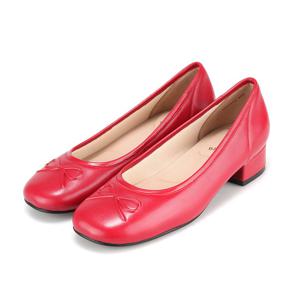 [바바라(슈즈)]양가죽 양각 리본을 포인트 베이직한 펌프스 BBH555_RE