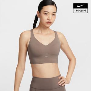 [나이키] 엘레이트 미디엄 서포트 여성 롱라인 패드 스포츠 브라 FQ7384-214