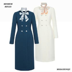 [미니멈]MD 노카라 더블버튼 원피스  MD MMXAAWO2140 M_CJ