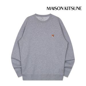 메종키츠네 맨투맨 폭스 헤드 패치 레귤러 스웨트셔츠 남성 라이트그레이 LM00301KM0001-H120