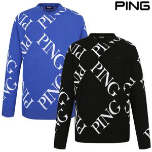 골프양말증정_PBS 남성 로고 자카드 긴팔 니트 111E1SR181