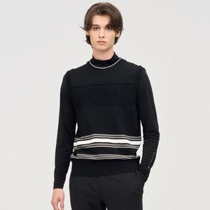 [링스] [25SS] 남성 트리코트 소재 MIX 라운드넥 베스트 L11E1SV321_BK