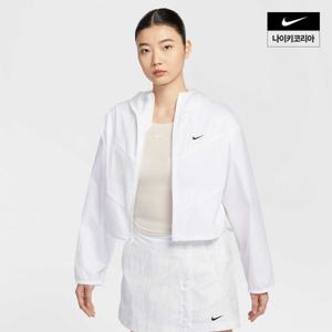 [나이키] 스포츠웨어 윈드러너 여성 루즈 우븐 후드 재킷 HJ1183-100