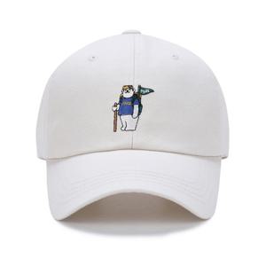[지프]JQ2GCU161 아이보리 등산곰 자수 볼캡_SC