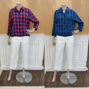 BCBG M백화점 테드체크블라우스 B4B4B418