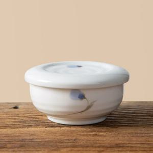 이천도자기 청꽃고백자 탕기 1호 10cm 그릇 식기 도자기탕기 뚜껑탕기 도자기탕기 뚜껑볼 뚜껑식기 볼 도기
