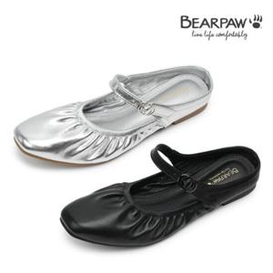 [베어파우] VICKY 여성 블랙 뮬 슬리퍼   K2984001RA-W