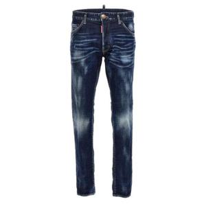 Dsquared2 로고 패치 디스트레스드 슬림핏 진 S74LB1336S30664 470 TP934445660