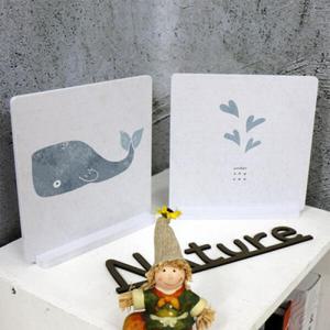 아트박스/꾸밈 th129-스탠드액자2P_언더더씨고래