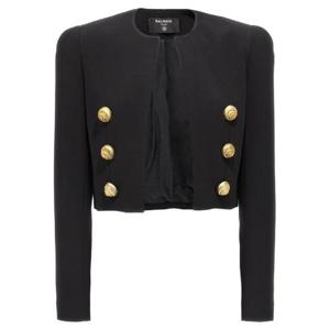 발망 버튼 디테일 크롭 재킷 DF0SD215VB00 0PA TP942462592