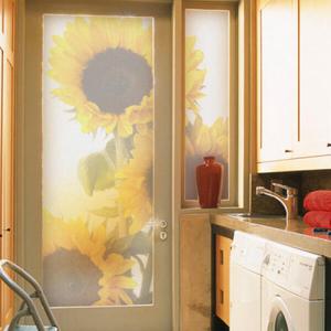 아트박스/꾸밈 ci964-활짝핀해바라기꽃_유리문시트지