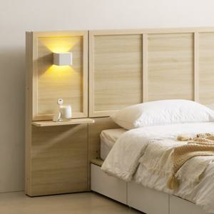 호텔라인 넉넉한 수납 침대 K (조명협탁1개,매트별도) KC835