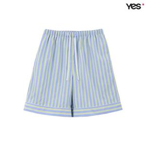 [예스]스트라이프 라이트블루 5부 남성 이지웨어 하의 YSMEB451