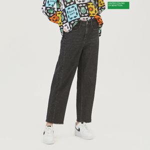 베네통 와끼 절개 와이드 데님팬츠 BADP08341_BK