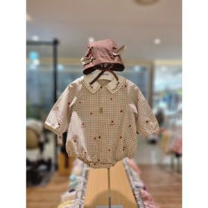 [압소바] [임신 출산선물] 메이슨 체크 우주복 (모자포함) (A2522306)