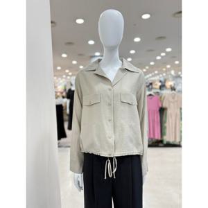 [리스트][LIST] 루즈핏 스트링 오픈 카라 셔츠 TWWSTP72030