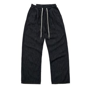 남여공용 와이드 밴딩 린넨 데님 팬츠 UJ-JES-8038