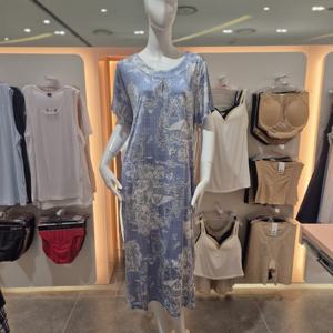 [솔브] 인견 스판 뜨왈나염 홈웨어 원피스 잠옷 SEV2561L