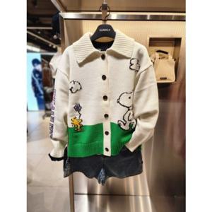 클라이드 엔 FPASW672F 여성용 스누피 카라 가디건