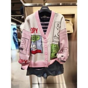 클라이드 엔 FPASW671F 여성용 스누피 와이넥 가디건