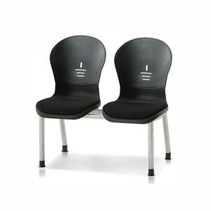 테트라연결의자(2인)-블랙 의자 사무용의자 장의자 로비의자 연결의자 대기의자